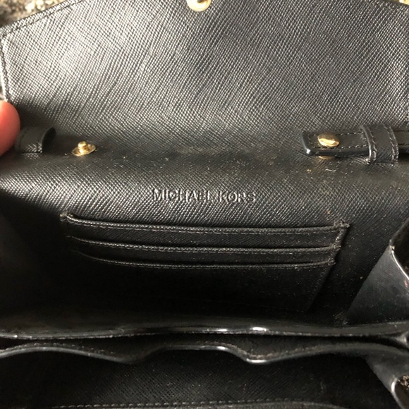 Michael Kors Cross Body Purse Wallet Black - Picture 3 of 3